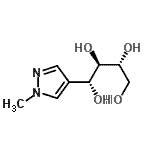 CAS 登录号：799260-83-6， (1R,2R,3R)-1-(1-甲基-1H-吡唑-4-基)-1,2,3,4-丁烷四醇