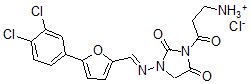 CAS 登录号：79962-63-3， [3-[3-[[5-(3,4-二氯苯基)呋喃-2-基]亚甲基氨基]-2,5-二氧代-咪唑烷-1-基]-3-氧代-丙基]氯化铵