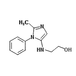 CAS 登录号：799814-38-3， 2-[(2-甲基-1-苯基-1H-咪唑-5-基)氨基]乙醇