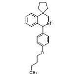 CAS 登录号：801191-34-4， 1'-(4-丁氧基苯基)-2',3'-二氢-1'H-螺[环戊烷-1,4'-异喹啉]
