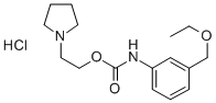 CAS 登录号:80171-62-6, 2-(1-吡咯烷基)乙基 3-(乙氧基甲基)苯胺基甲酸酯盐酸盐