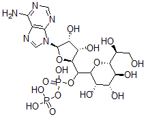 CAS 登录号:80186-87-4, 腺苷 5'-二磷酸酯-甘油-甘露庚糖