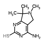 CAS#: 802255-19-2, 4-Amino-6,7,7-trimethyl-1,5,6,7-tetrahydro-2H-pyrrolo[3,4-d]pyrimidine-2-thione