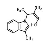 CAS 登录号：802263-48-5， N-羟基-2-(3-甲基-1H-吲哚-1-基)丙脒
