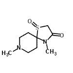 CAS 登录号：802328-76-3， 4,8-二甲基-1-硫杂-4,8-二氮杂螺[4.5]癸烷-3-酮1-氧化物