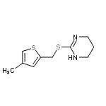 CAS 登录号：802595-61-5， 2-{[(4-甲基-2-噻吩基)甲基]硫基}-1,4,5,6-四氢嘧啶