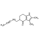 CAS 登录号：802870-19-5， 2,3-二甲基-5-[(1-丙炔-1-基氨基)甲基]-1,5,6,7-四氢-4H-吲哚-4-酮