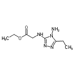 CAS 登录号：802888-23-9， 乙基N-(4-氨基-5-乙基-4H-1,2,4-三唑-3-基)甘氨酸酯