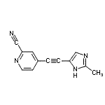 CAS#: 802906-44-1, 4-[(2-Methyl-1H-imidazol-4-yl)ethynyl]-2-pyridinecarbonitrile