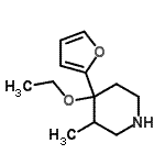 CAS 登录号：803644-12-4， 4-乙氧基-4-(2-呋喃基)-3-甲基哌啶