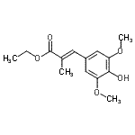 CAS 登录号：803745-53-1， 乙基(2E)-3-(4-羟基-3,5-二甲氧基苯基)-2-甲基丙烯酸酯
