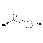 CAS 登录号：804429-18-3， N-[(5-甲基-1,2-恶唑-3-基)甲基]-3-丁炔-2-胺