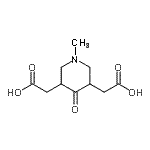 CAS 登录号：806595-98-2， 2,2'-(1-甲基-4-氧代-3,5-哌啶二基)二乙酸