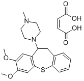 CAS 登录号:80709-69-9, 1-(7,8-二甲氧基二苯并(b,f)硫杂卓-10-基)-4-甲基哌嗪马来酸盐