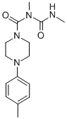 CAS 登录号:80712-16-9, N-甲基-N-((甲基氨基)羰基)-4-(4-甲基苯基)-1-哌嗪甲酰胺