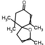 CAS#: 80722-28-7, 2,6,10,10-Tetramethyl-1-oxaspiro[4.5]deca-2,6-dien-8-one