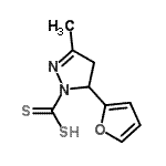 CAS 登录号：807270-86-6， 5-(2-呋喃基)-3-甲基-4,5-二氢-1H-吡唑-1-二硫代甲酸