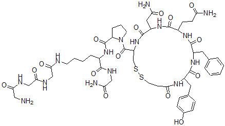 CAS 登录号:80741-20-4, 1-去氨基-三甘氨酰-8-赖氨酸-后叶加压素