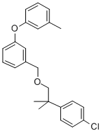 CAS 登录号:80843-78-3, 1-((2-(4-氯苯基)-2-甲基丙氧基)甲基)-3-(3-甲基苯氧基)苯