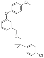 CAS 登录号:80843-86-3, 1-((2-(4-氯苯基)-2-甲基丙氧基)甲基)-3-(4-甲氧基苯氧基)苯