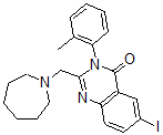 CAS 登录号:80930-91-2, 2-高哌啶基-甲基-3-(2-甲苯基)-4-(3H)-6-碘喹唑酮
