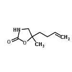 CAS 登录号：80954-31-0， 5-(3-丁烯-1-基)-5-甲基-1,3-恶唑烷-2-酮