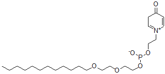 CAS 登录号:81051-35-6, 2-(2-十二烷氧基乙氧基)乙基 2-(4-氧代-3H-吡啶-1-鎓-1-基)乙基亚磷酸酯