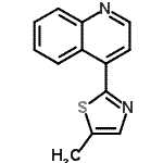 CAS 登录号：810690-48-3， 4-(5-甲基-1,3-噻唑-2-基)喹啉