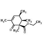CAS 登录号：812649-76-6， 乙基(1R,5R,6R)-1,3,5,6-四甲基-2-氧代-3-环己烯-1-羧酸酯