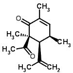 CAS 登录号：812649-78-8， (4R,5S,6S)-6-乙酰基-5-异丙烯基-2,4,6-三甲基-2-环己烯-1-酮