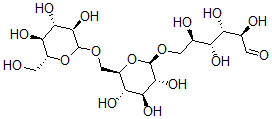 CAS 登录号：81276-22-4， (2R,3S,4R,5R)-2,3,4,5-四羟基-6-[(2R,3R,4S,5S,6R)-3,4,5-三羟基-6-[[(3R,4S,5S,6R)-3,4,5-三羟基-6-(羟基甲基)四氢吡喃-2-基]氧基甲基]四氢吡喃-2-基]氧基己醛