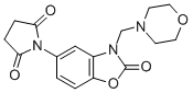 CAS 登录号:81282-54-4, 1-(2,3-二氢-3-(4-吗啉基甲基)-2-氧代-5-苯并恶唑基)-2,5-吡咯烷二酮