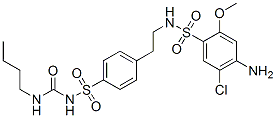 CAS 登录号：81514-38-7， 1-[4-[2-[(4-氨基-5-氯-2-甲氧基-苯基)磺酰基氨基]乙基]苯基]磺酰基-3-丁基-脲