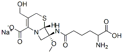CAS#: 81517-91-1, (6R-(6alpha,7beta(R*)))-7-((5-Amino-5-Carboxy-1-Oxopentyl)Amino)-3-(Hydroxymethyl)-7-Methoxy-5-Thia-1-Azabicyclo(4.2.0)Oct-2-Ene-2-Carboxylic Acid Monosodium Salt