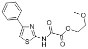 CAS 登录号:81529-69-3, 2-甲氧基乙基 N-(4-苯基噻唑-2-基)草氨酸酯