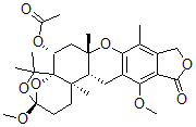CAS 登录号：81543-01-3， (3S)-6a-乙酰氧基-1,2,3,6,7,7a,10,14,14ab,14b-十氢-3,13-二甲氧基-5,5,7ab,9,14ba-五甲基-12H-3b,5ab-环氧-5H-呋喃并[3,4-I]氧杂卓并[4,3-a]氧杂蒽-12-酮