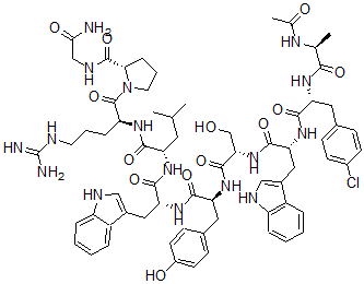 CAS#: 81557-54-2, N-Ac-Ala(1)-(4-Cl-Phe)(2)-Trp(3,6)-Lhrh