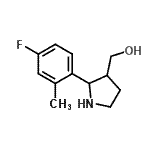 CAS 登录号：815631-66-4， [2-(4-氟-2-甲基苯基)-3-吡咯烷基]甲醇