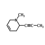 CAS 登录号：81585-26-4， 1-甲基-2-(1-丙炔-1-基)-1,2,3,6-四氢吡啶