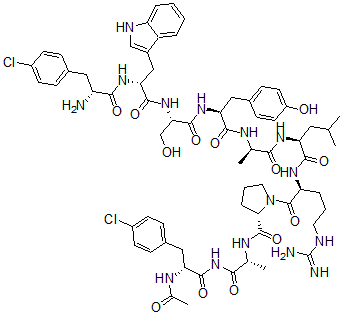CAS#: 81608-55-1, N-Ac-(4-Cl-Phe)(1)-(4-Cl-Phe)(2)-Trp(3)-Lys(6)-Alanh2(10)-Lhrh