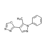 CAS 登录号：816429-54-6， 2-(5-甲基-1-苯基-1H-吡唑-4-基)-1,3,4-恶二唑