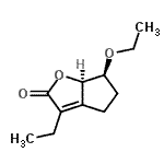 CAS 登录号：817166-13-5， (6S,6aR)-6-乙氧基-3-乙基-4,5,6,6a-四氢-2H-环戊二烯并[b]呋喃-2-酮