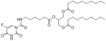 CAS 登录号:81821-86-5, 1,3-二癸酰-2-(6-(5-氟尿嘧啶-1-基)羰基氨基)己酰基甘油