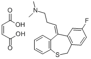 CAS 登录号:81890-59-7, (E)-9-氟-11-(3-二甲基氨基亚丙基)-6,11-二氢二苯并(b,e)硫杂卓马来酸氢盐