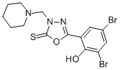 CAS 登录号：81963-87-3， 5-(3,5-二溴-2-羟基苯基)-3-(1-哌啶基甲基)-1,3,4-恶二唑-2(3H)-硫酮