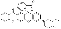 CAS 登录号:82137-81-3, 2'-(2-氯苯胺基)-6'-(二丁基氨基)荧烷