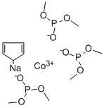 CAS 登录号：82149-18-6， (环戊二烯基)三(二甲基亚磷酸酯)钴酸钠