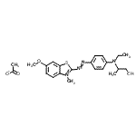CAS#: 82281-90-1, 2-({4-[Ethyl(1-hydroxy-2-propanyl)amino]phenyl}diazenyl)-6-methoxy-3-methyl-1,3-benzothiazol-3-ium acetate