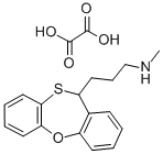 CAS 登录号:82387-11-9, 11-(3-甲基氨基丙基)-11H-二苯并(b,f)-1,4-氧杂硫杂卓草酸氢盐