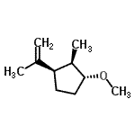 CAS 登录号：824391-11-9， (1R,2R,3R)-1-异丙烯基-3-甲氧基-2-甲基环戊烷